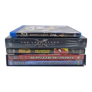 DVD Blu-Ray Lot Spectacular Spider-Man X-Men Last Stand Justice League Dark